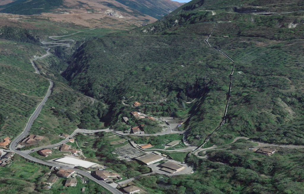 Vista panoramica del Sito di Interesse Comunitario Grotte di Pertosa